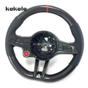 Volant de course en fibre de carbone personnalisé, design de style racing pour <span class=keywords><strong>Alfa</strong></span> <span class=keywords><strong>Romeo</strong></span> Giulia <span class=keywords><strong>QV</strong></span> Quadrifoglio 2014-2020, entièrement personnalisable - Product Image 4