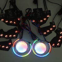 Meilleures lumières LED intérieures de voiture 12 V RGB Chasing Angel Devil Eyes DRL Boards pour Mustang 2019