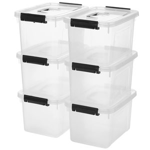 Clear Plastic Storage Boxes <b>Bins</b> Trade Assurance Transparent Multi-Purpose Sundries Storage <b>Rectangle</b> Household Use - Product Image 1