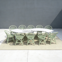 Chaise de soleil en rotin pour enfants avec table, 5 couleurs pastel (beige/blanc/rose/violet/vert) – Idéale pour les événements extérieurs et la location de mobilier enfant