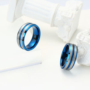 Anelli Classici in Carburo di Tungsteno TG per Matrimonio, Anello di Fidanzamento per Uomo e Donna, Regalo per Anniversario, Gioiello con Fascia Lucida a Cupola e Incisione del Nome - Product Image 5