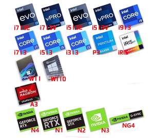 Sticker Label 100 Stks/pak Echte 13e Gen Core I9, I5, I7, I5 Evo Laptop Desktop Computer <span class=keywords><strong>Cpu</strong></span> Zelfklevende Sticker Etiket Stickers - Product Image 1