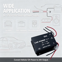 Convertisseur DC 12V vers 24V Senger 30A, Vente en Gros Usine, Multi-protection, Transformateur Universel de Puissance pour Voiture, Interface RCA 1
