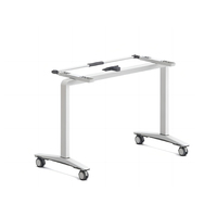 Mobilier de bureau moderne blanc Table de formation en bois convertible avec roues pour réunions et conférences