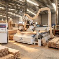 Centre d'usinage CNC à changement d'outil automatique pour le bois, routeur 1530, 12 outils pour la découpe de meubles et de portes en bois