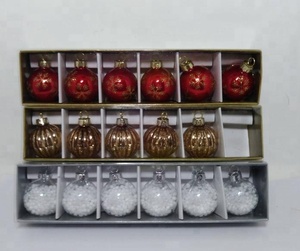 Personalized custom cheap mini giant snowball Christmas glass set - Product Image 1