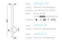 Applique murale LED en aluminium, luminaire de luxe, applique murale fantaisie