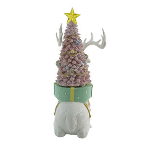 กวางเรซิ่นเรืองแสงหลากสีพร้อมต้นไม้หมุนและเสียงเพลง ของตกแต่งคริสต์มาสสำหรับวางบนโต๊ะ ใช้ภายในอาคาร - Product Image 6