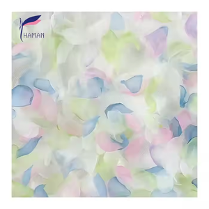 Venta al por mayor 100% tela de poliéster de nuevo diseño 3D flor decoración encaje Anti-píldora dimensional nupcial fluorescente <span class=keywords><strong>entretela</strong></span> - Product Image 5
