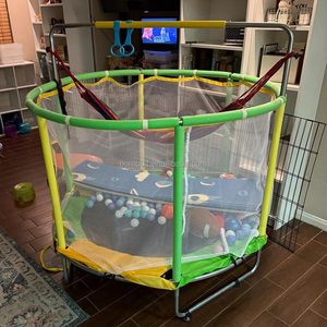 <span class=keywords><strong>Trampoline</strong></span> d'exercice portable multifonctionnel et durable Zoshine pour enfants en bas âge, 55 pouces, avec filet de protection souple et barre simple, pour usage domestique - Product Image 5