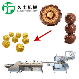 Machine d'emballage pour chocolat aux noisettes, <span class=keywords><strong>ferrero</strong></span> Roche, chocolat Tresor Dore, chocolat premium enrobé - Product Image 1
