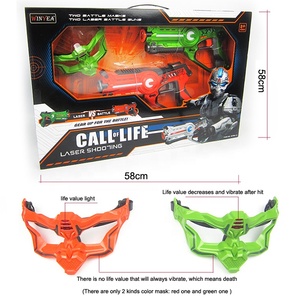 Jeu de combat Laser, 2 couleurs aléatoires, pistolet + deux masques jouets, Cosplay pour enfants - Product Image 3