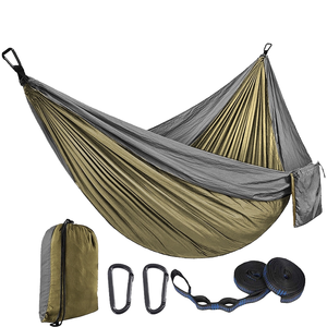 Hamac en tissu parachute de nylon pour adulte, simple ou double, pour l'extérieur, camping, cyclisme, loisirs - Chaise suspendue, capacité 200 kg, pour 1 à 2 personnes - Product Image 1