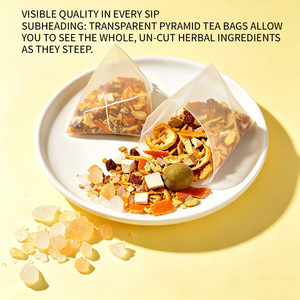Sachets de thé pyramidaux biodégradables aux herbes et aux fruits du moine, sans sucre, sans caféine, pour la dépuration des mucosités, Zhouhetang Grossiste - Product Image 5