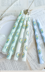 25cm European Printed Long Taper Smokeless <b>Candles</b> Romantic Decorative Stick <b>Candles</b> For Home Candlelight <b>Dinner</b> Wholesale - Product Image 5