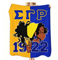 Couverture en flanelle Sigma Gamma Rho, douce, avec lettres grecques, pour fraternité, sororité, canapé, lit, maison, bureau, cadeau de Noël, personnalisée, neuve