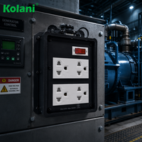Enchufe de Superficie Industrial Kolani IP44 Resistente a la Intemperie con Interruptor de Encendido e Indicador Rojo, PVC Ignífugo para Exteriores y Talleres
