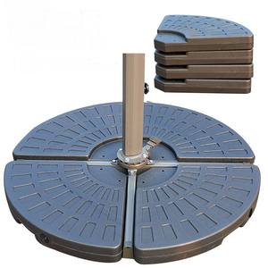 4 pièces de base de <span class=keywords><strong>parasol</strong></span> en plastique en forme d'éventail, en HDPE, de 13 L, <span class=keywords><strong>pour</strong></span> <span class=keywords><strong>parasol</strong></span> <span class=keywords><strong>déporté</strong></span>, remplissable d'eau ou de sable - Product Image 1