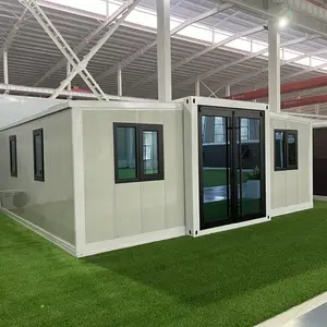 Energy Saving 40ft Expandable Container House 2 Bathrooms Prefabricated House 3 Bedrooms