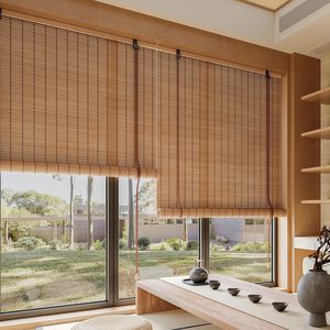 Rèm tre, dễ dàng cài đặt màu tre cho cửa sổ trong nhà, màu lăn tùy chỉnh cho cửa sổ trong nhà và hiên ngoài trời - Product Image 5