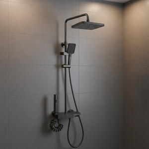 Set Doccia Cromato per Bagno con Quattro Funzioni, Miscelatore Doccia a Pioggia, <span class=keywords><strong>Rubinetteria</strong></span> Grigia con Set <span class=keywords><strong>Bidet</strong></span> - Product Image 3