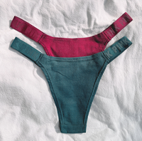 String en coton pour femmes avec logo personnalisé | Mélange de coton et de polyester à haute élasticité avec ceinture à lettres
