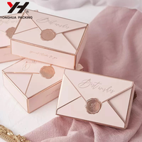 Boîtes cadeaux en forme d'enveloppe pour emballages de chocolat, en papier écologique, imprimées avec logo personnalisé