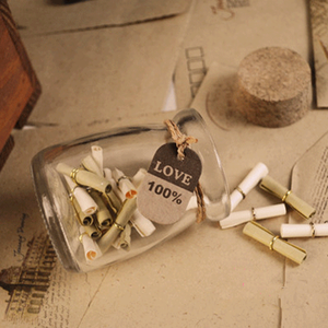 Pot en verre miniature de 100 ml pour décoration de <span class=keywords><strong>mariage</strong></span>, bouteille à vœux avec <span class=keywords><strong>bouchon</strong></span> - Product Image 3