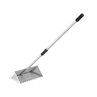 Winslow & Ross – panier large de 16 pouces, filtre à sable de plage, râteau de herse, râteaux à puces en aluminium avec poignée incurvée permettant d'économiser du travail