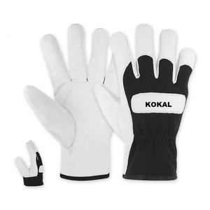 Gants de travail de sécurité en cuir de chèvre confortables pour hommes avec des caractéristiques anti-coupure et antidérapantes pour une utilisation mécanique - Product Image 1