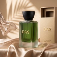 Boîte d'emballage de luxe vide, flacons de parfum en verre carrés de 100 ml, contenants de parfum en verre de 30 ml, 50 ml, 100 ml avec vaporisateur et bouchons