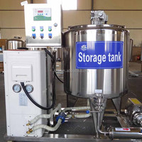 Machine industrielle de fabrication de lait, pasteurisateur-refroidisseur de 500 litres, réservoir de lait de 500 litres, mini-pasteurisateur, réservoir de refroidissement du lait
