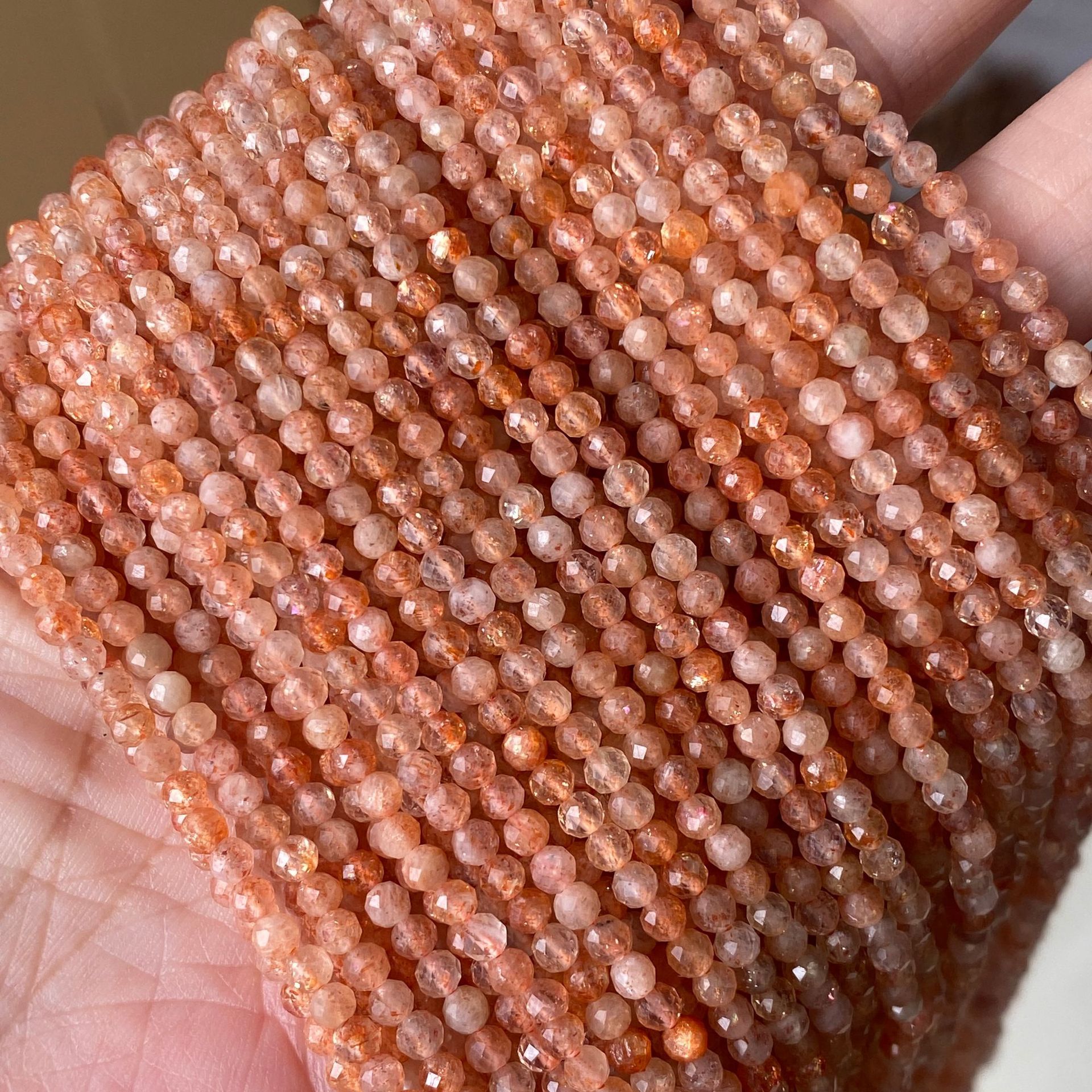 Wholesale 3mm Gemstone Faceted Beads Loose Round Natural Faceted Crystal Stone Beads for Jewelry Making