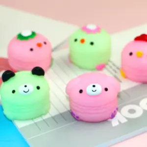 2022 New design super kawaii squishy mochi toy cartoon animal dessert shape squishy squeeze toy for fun goodie bag fillers