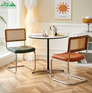 <span class=keywords><strong>Silla</strong></span> de Comedor Wayon Estilo <span class=keywords><strong>Cesca</strong></span> Moderno de Mediados de Siglo, Acero Inoxidable, Cuero PU Marrón - Product Image 5