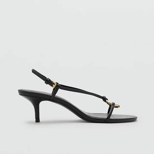 <span class=keywords><strong>Sandali</strong></span> con <span class=keywords><strong>Tacco</strong></span> <span class=keywords><strong>Basso</strong></span> per <span class=keywords><strong>Donna</strong></span>, Modello Kitten Heel Nero, Produzione di Calzature Femminili - Product Image 1