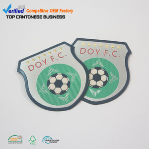 Fabricant de patchs sportifs thermocollants, logo de club personnalisé, placage argenté, étiquettes TPU haute fréquence pour uniforme - Product Image 4