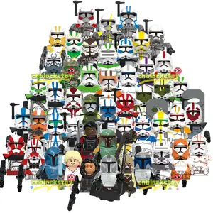 Movie SW Space Wars Figure Storm Clone Legion Trooper Commander Mandalorian Building Block Figure Educational Toy for Kids