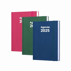 Custom PU Leather Hardcover Thermal Binding A5 Weekly & <b>Monthly</b> <b>Planner</b> From January to December 2025 Agenda with Elastic Band - Product Image 1