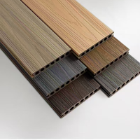 Coextrudiertes Hohlkammer-WPC-Terrassendielen mit 3D-Holzmaserung, wasserdicht, UV-beständig, rutschfest, Holz-Kunststoff-Verbundbodenbelag für Pools