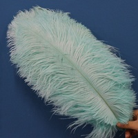 40-45CM vente en gros pas cher grandes plumes d'autruche blanches haute qualité multicolore lisse moelleux tissu fausses plumes d'autruche rouge