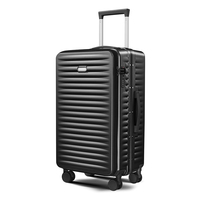 Valise de voyage de luxe en PC, légère, résistante aux rayures, grande taille, à roulettes, coque rigide, en polyester