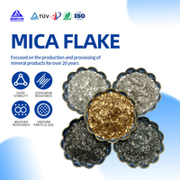 Flocons de roche muscovite colorés pour peinture à effet pierre, revêtement texturé et décoration de surfaces murales architecturales