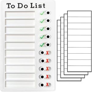 Tableros Magnéticos en Blanco para Listas de Tareas, Tableros de Lista de Tareas para Niños con Pegatinas de 4 Colores, Tabla de Tareas Adhesiva, Lista de Tareas Diaria - Product Image 2