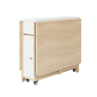 Table à manger pliante en bois extensible moderne Meubles en bois peu encombrants pour usage domestique