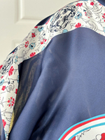 Robe Kaftan + Foulard Imprimé Floral Bohème en Satin Léger, Cache-maillot de Plage Ample pour Femme, Robe de Vacances à Imprimé Abstrait