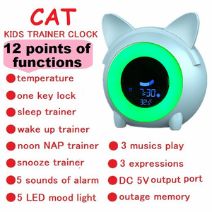 Luz Nocturna Inteligente para Dormitorio, Reproductor de Música con Sonidos Naturales, Reloj <span class=keywords><strong>Despertador</strong></span> para Niños, Entrenamiento para Dormir y Despertar - Product Image 2