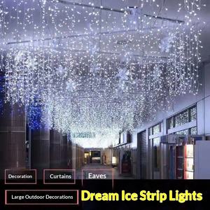 <span class=keywords><strong>Guirlande</strong></span> lumineuse LED en forme de cascade de glace, lumières de <span class=keywords><strong>ciel</strong></span> <span class=keywords><strong>étoilé</strong></span>, lumières décoratives de vacances pour l'extérieur, étanches IP44, 220V - Product Image 6