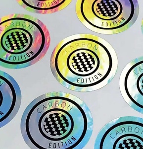 Etiqueta adhesiva troquelada de vinilo de PVC impermeable, pegatinas holográficas con logotipo personalizado para holograma de gorra de béisbol - Product Image 5