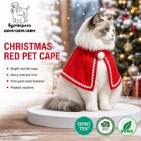 Cape pour animaux de compagnie en tricot doux, écharpe de Noël personnalisée pour animaux, costume de chat en peluche, vêtements de fête pour animaux, cape de Père Noël en peluche douce, chapeau de renne